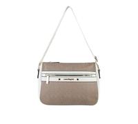 Laura Biagiotti Borsa a Tracolla Donna, Ecopelle Bicolore, Linea Rosemin Dimensioni 27 x 21 x 10 cm, con Tasche Interne ed Esterne Art. LB25S-104-2 (BIANCO)