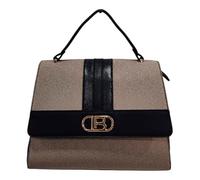 Laura Biagiotti Borsa Donna Linea Tabitha 112-4 Elegante borsa a mano in pelle sintetica con finitura testurizzata e dettagli. (NERO)