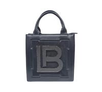 Laura Biagiotti Borsa Donna Pelle Sintetica, 22 x 23 x 8 cm, con Riporti in Velluto, Due Manici, Tracolla Regolabile Rimovibile (NERO)