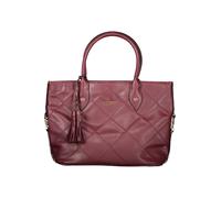 Laura Biagiotti Borsa Donna Tote in Ecopelle, Design Trapuntato a Rombi con Nappine, Manici Rigidi, Dimensioni 38x27x14 cm Art.LB25W-120-1 (BORDO')