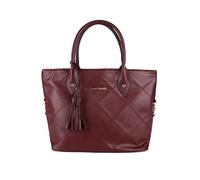 Laura Biagiotti Borsa Donna Tote in Ecopelle, Design Trapuntato a Rombi con Nappine, Manici Rigidi, Dimensioni 38x27x14 cm Art.LB25W-120-1 (BORDO')