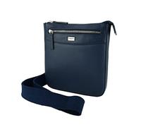 Laura Biagiotti Borsello Uomo Vera Pelle, Tracolla Regolabile Multitasca, Blu Medio