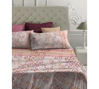 Laura Biagiotti Completo letto 2 piazze maxi lenzuoli + federe modello Monnaie pesca 100% percalle di cotone