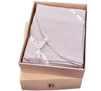 Laura Biagiotti Copriletto Matrimoniale Primavera Estate jacquard Letto Due Piazze 260x270 cm in Preziosa Scatola Regalo varie fantasie (Vannes Grigio)