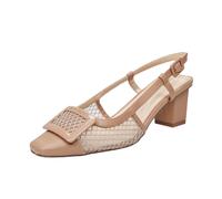 Laura Biagiotti Decolletè Slingback Con Tacco E Cinturino Sabbia - Taglia 40 [25