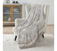 Laura Biagiotti Home Caldo Plaid in Micropile, 130x160 cm, Coperta Invernale in morbido Pile Juliette Tortora