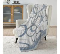 Laura Biagiotti Home Caldo Plaid Maxi in Micropile, 210x240 cm, Coperta Invernale in morbido Pile Juliette Grigio Avio