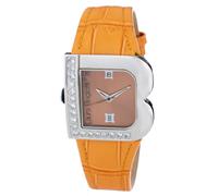 Laura Biagiotti Orange Leather Dress Watch