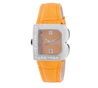 Laura Biagiotti Orange Leather Dress Watch