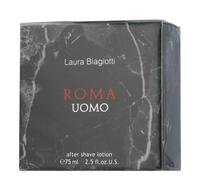 Laura Biagiotti - Roma Uomo After Shave Lotion 75 ml - Lozione Dopobarba - Fragranza Orientale Legnosa - Note Seducenti e Speziate - Iconico Flacone Ispirato al Pantheon Romano