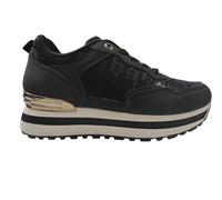 Laura Biagiotti Scarpe sneackers Alta Moda 9241 Scarpa Sportiva Lacci Tessuto Personalizzato Sottopiede Morbido (Nero, Sistema Taglie Calzature EU, Adulto, Donna, Numero, Media, 39)