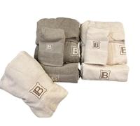 Laura Biagiotti Set Bagno 7 Pezzi con Cappuccio, 2 Accappatoi S/M e L/XL, 2 Asciugamani 60x100 cm, 2 Ospiti 40x60 cm, 1 Telo 90x140 cm