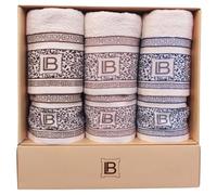 Laura Biagiotti, Set Bagno In Spugna 100% Cotone 6 pezzi, 3 Asciugamani Viso + 3 Asciugamani Ospite, in Scatola, Felis