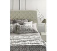 Laura Biagiotti Set Lenzuola Matrimoniali Maxi in Flanella di Puro Cotone Ginette Tortora, Caldo completo Letto Due Piazze Antipilling Lenzuolo Sopra Sotto con Angoli e Federe