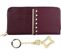 Laura Biagiotti Set Regalo Donna, Portafoglio in Similpelle con Portachiavi, Dimensioni 19,5 x 10 x 2,5 cm, 8 Slot Carte, Scatola Regalo BORDO'