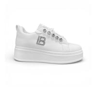 Laura Biagiotti Sneaker Bianco Argento con Platform 9618 Bianco/Argento (Bianco, Sistema Taglie Calzature EU, Adulto, Numero, Media, 40)