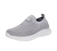 Laura Biagiotti Sneakers Sip On In Tessuto E Strass Grigio - Donna Scarpe