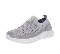 Laura Biagiotti Sneakers Sip On In Tessuto E Strass Grigio - Taglia 38 [23.9cm]
