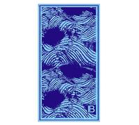 Laura Biagiotti Telo Mare o Piscina Maxi 100% Spugna di puro cotone Cinigliata Jacquard (Shuri Blu)