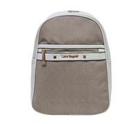 Laura Biagiotti Zaino Donna Linea Rosemin, Dimensioni 32x26x12 cm, Ecopelle Stampa Tapiro e Tinta Unita, Tasche Multiple, Tracolla e Manico in Tessuto Personalizzato Art.LB25S-104-5 (BIANCO)