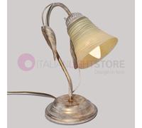 LAURA Lumetto Luce da comodino in Ferro Stile Rustico Floreale