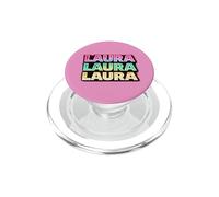 Laura Nome Retro Vintage Ragazza Donna Donne Nome Stile PopSockets PopGrip per MagSafe