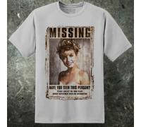 Laura Palmer Twin Peaks Mancante Affliggere Stile T Shirt Retro Vintage Classico