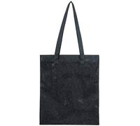L'AURA Shopping small in glitter nero. 100% Hand Made. Borsa da donna da portare a spalla/mano/tracolla. Ideale per lo shopping.