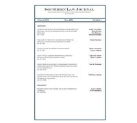 Laura Sullivan Diana Brown Southern Law Journal Fall 2021 (Tascabile)