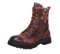 Laura Vita Anfibi Fantasia In Pelle Bordeaux - Donna Scarpe Stivaletti Stringati