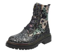 Laura Vita Anfibi In Pelle Fantasia Blu - Donna Scarpe Stivaletti Stringati