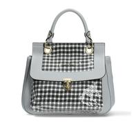 Laura Vita Donna Borsa con Manici Quadri Motivo Soffiare E Paillettes Ducos 03