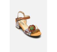 Laura Vita Sandalo Donna Multicolore fantasia Floreale con Strap, Tacco Basso 5 cm, HUCBIO43 TAGLIA DONNA 39