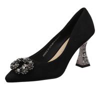 Laura Vita Misstyl by - Decolleté da donna Myriano 02 in nero con spilla luccicante e tacco glitterato. nero, Nero , 41 EU