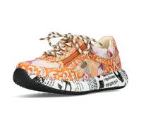 Laura Vita Sneaker Donna Pelle Motivo Floreale Font Cerniera Lampo Burton 1123