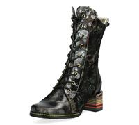 Laura Vita Stiefelette Donna Blockabsatz Blumenmuster IBCANO 15