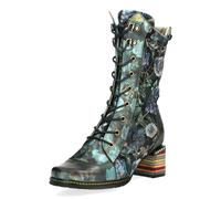 Laura Vita Stiefelette Donna Blockabsatz Blumenmuster IBCANO 15