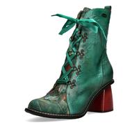 Laura Vita Stivaletti In Pelle Con Motivo Floreale E Nastro In Satin Evcao 311
