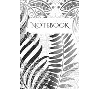 Laura's Little Bookshop 6 x 9 inch Notebook - Lined Paper - Blank - Journal, Diary, Planner - Palm Leaf, Damask, Paisley & Lotus cover design