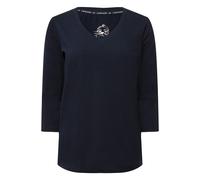 Laurasøn camicia basic donna scollo a V 3 4 maniche OEKO TEX Made in Green...