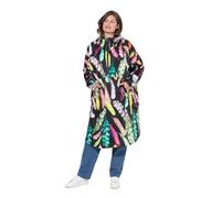 LAURASØN Mantella Funzionale e Unisex da Pioggia con Stampa e Cappuccio Nero 1 842969100-1