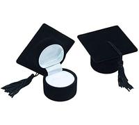 Laurea Gioielli Anello orecchino Scatola romanzo Cappuccio con lingotti d'oro Nappa Cappello Medico Dottore Regali alla Moda per Le Donne Ragazze