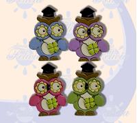 LAUREA GUFETTO COLORATO 12 Pz. CALAMITA BOMBONIERA GADGETS CODICE 016002