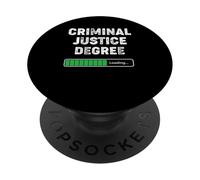 Laurea in giustizia penale Caricamento Studente universitario divertente PopSockets PopGrip Adesivo
