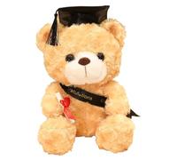 Laurea in peluche con orsacchiotto di peluche,Orso di laurea 2022 con cappello | Simpatico orso bruno personalizzato, regali di laurea per lei, per lui, per il college, il liceo