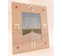 Laurea regalo tocco pennino cornice portafoto argento legno portafortuna 25x30