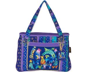 Laurel Burch Medium Tote, 15 da 11 Pollici, Cani Mythical