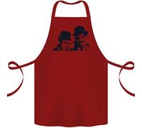 Laurel & Hardy Aka Pene E Doof Cotone Grembiule 100% Biologico