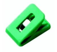 Laurel Multi Clip Signal 1 - Mollette ferma fogli, confezione: busta, colore: verde, 25 mm, apertura 19 mm