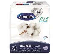 Silc ASSORBENTE LAURELLA PER DONNA IN COTONE ULTRA ALI NOTTE 10 PEZZI
